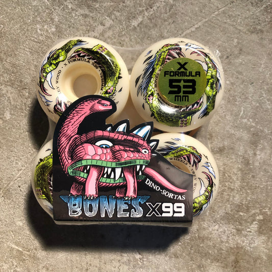 Bones Wheels - Trey Wood Dino-Sortas X-Formula Sidecut V5 Wheel - 53mm 99a