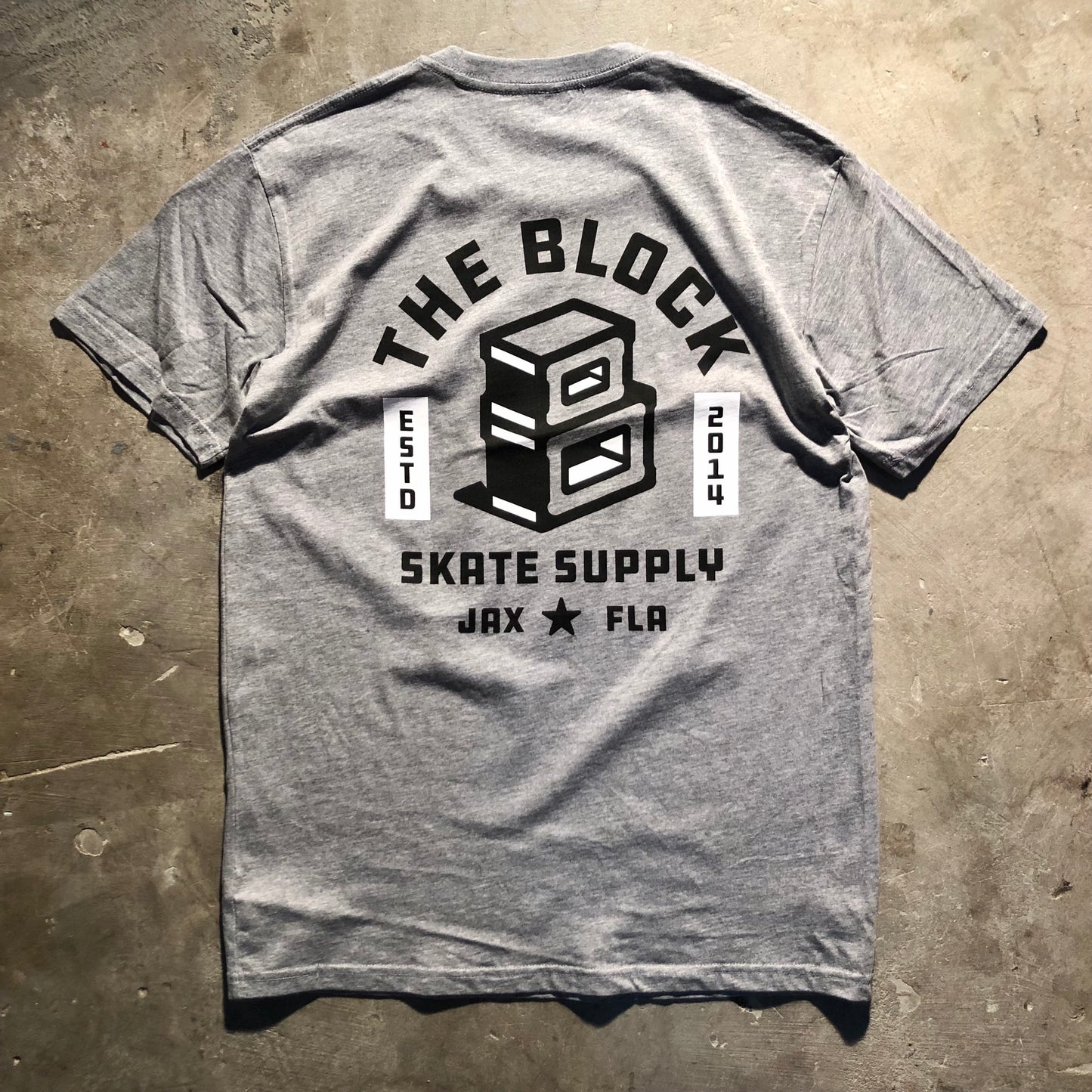 Block - Another Roots Logo T-Shirt - Heather Grey