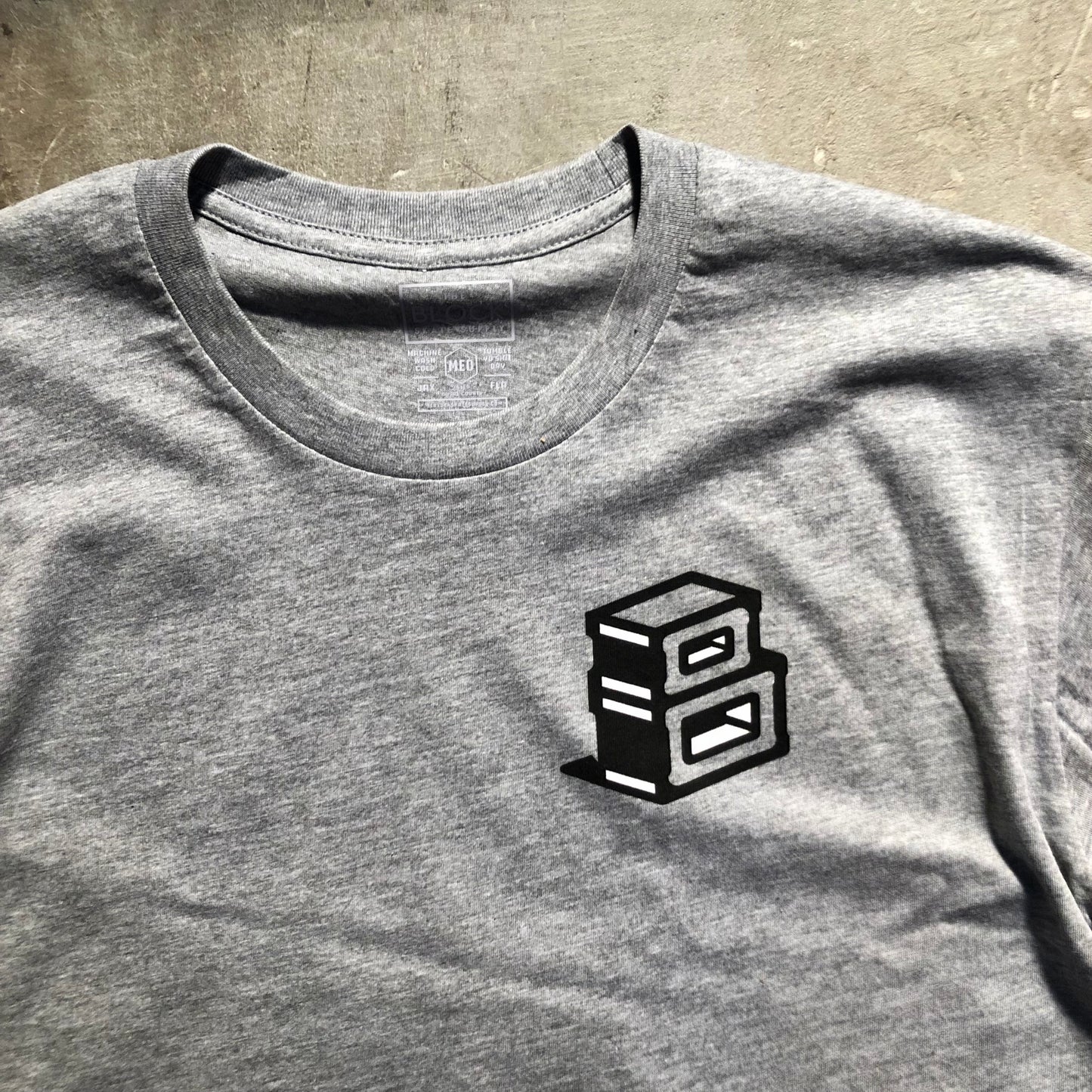 Block - Another Roots Logo T-Shirt - Heather Grey