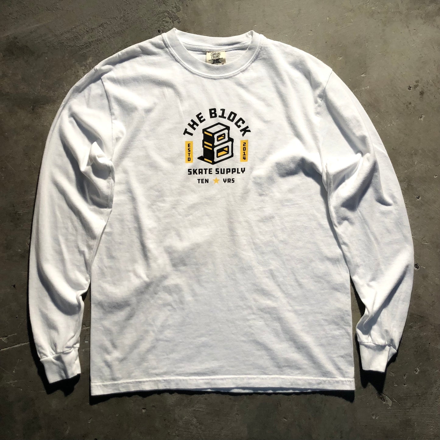 Block - 10 Year Anniversary Roots Logo Longsleeve Shirt - White