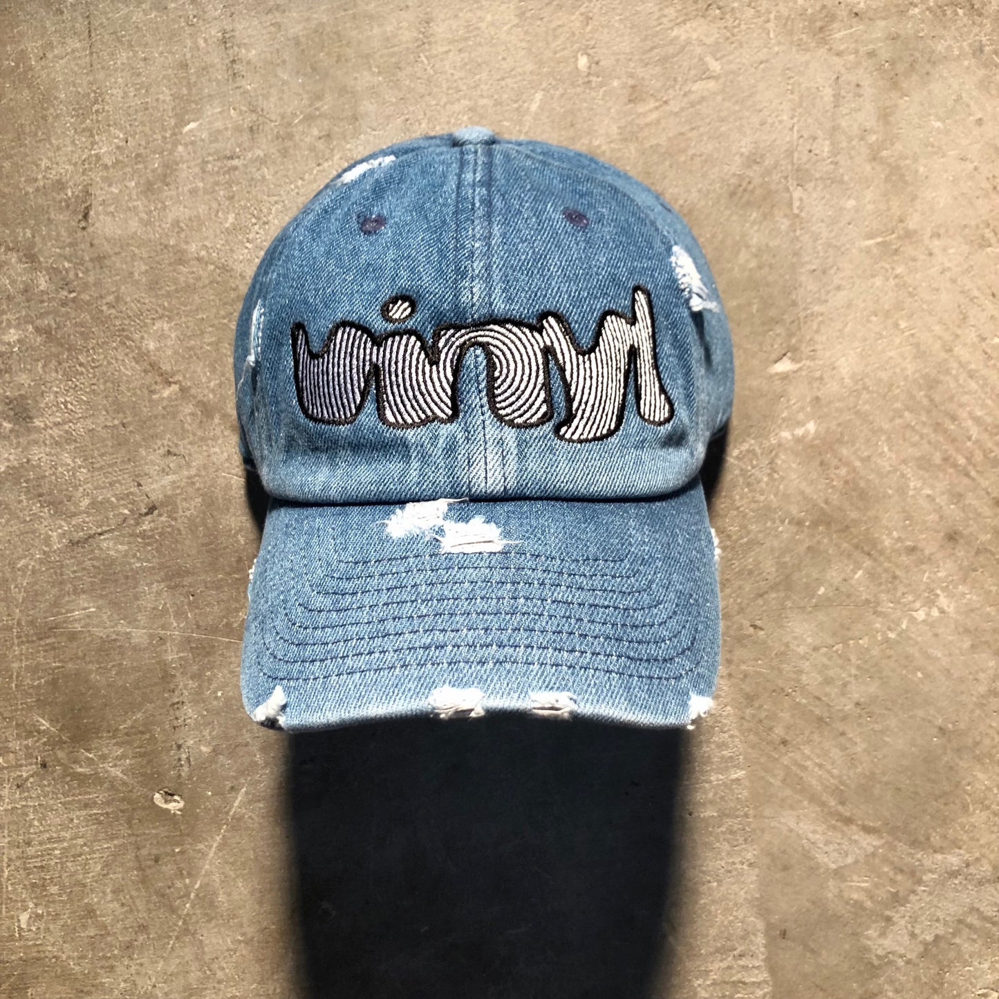 Vinyl Skateboards - Spiral Logo Denim Dad Hat - Washed Blue