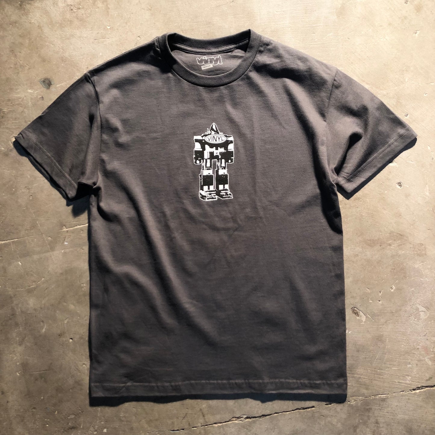 Vinyl Skateboards - Robot Tee - Charcoal