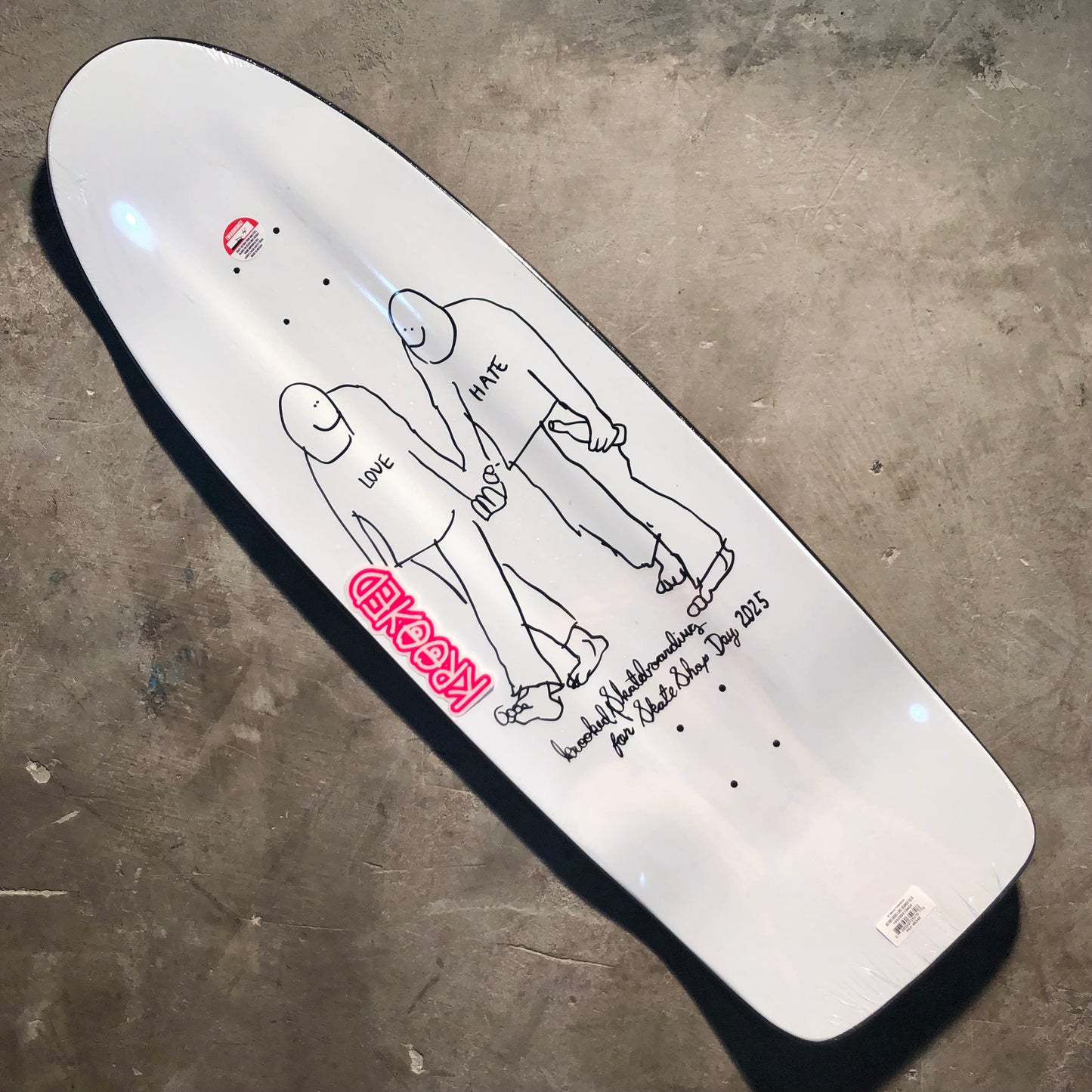 Krooked - Mark Gonzales Skateshop Day '25 Love Beamer Deck - 10.75" White