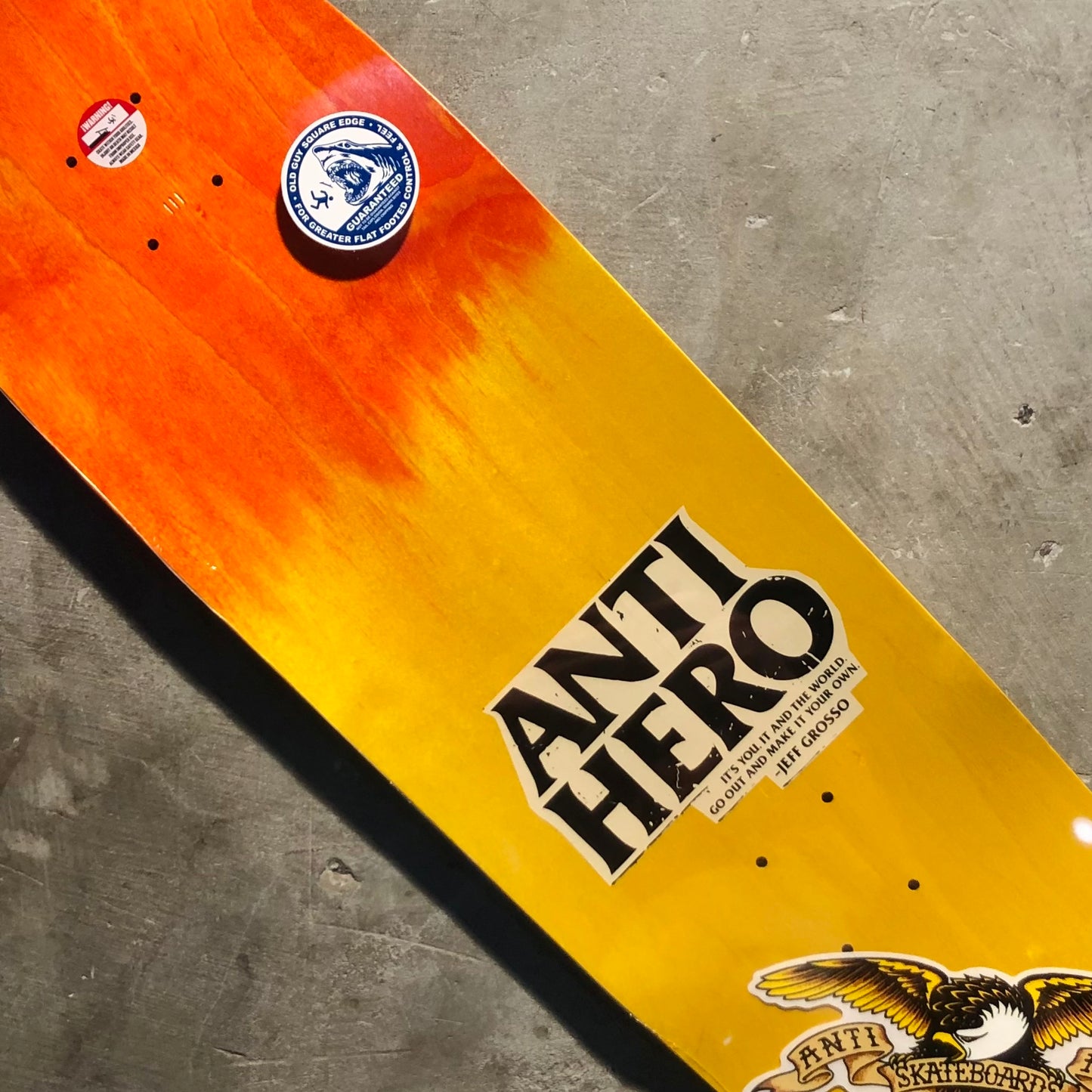 Anti-Hero - Jeff Grosso Skateshop Day '25 Handplant by Lance Mountain Deck - 9.25" Fade