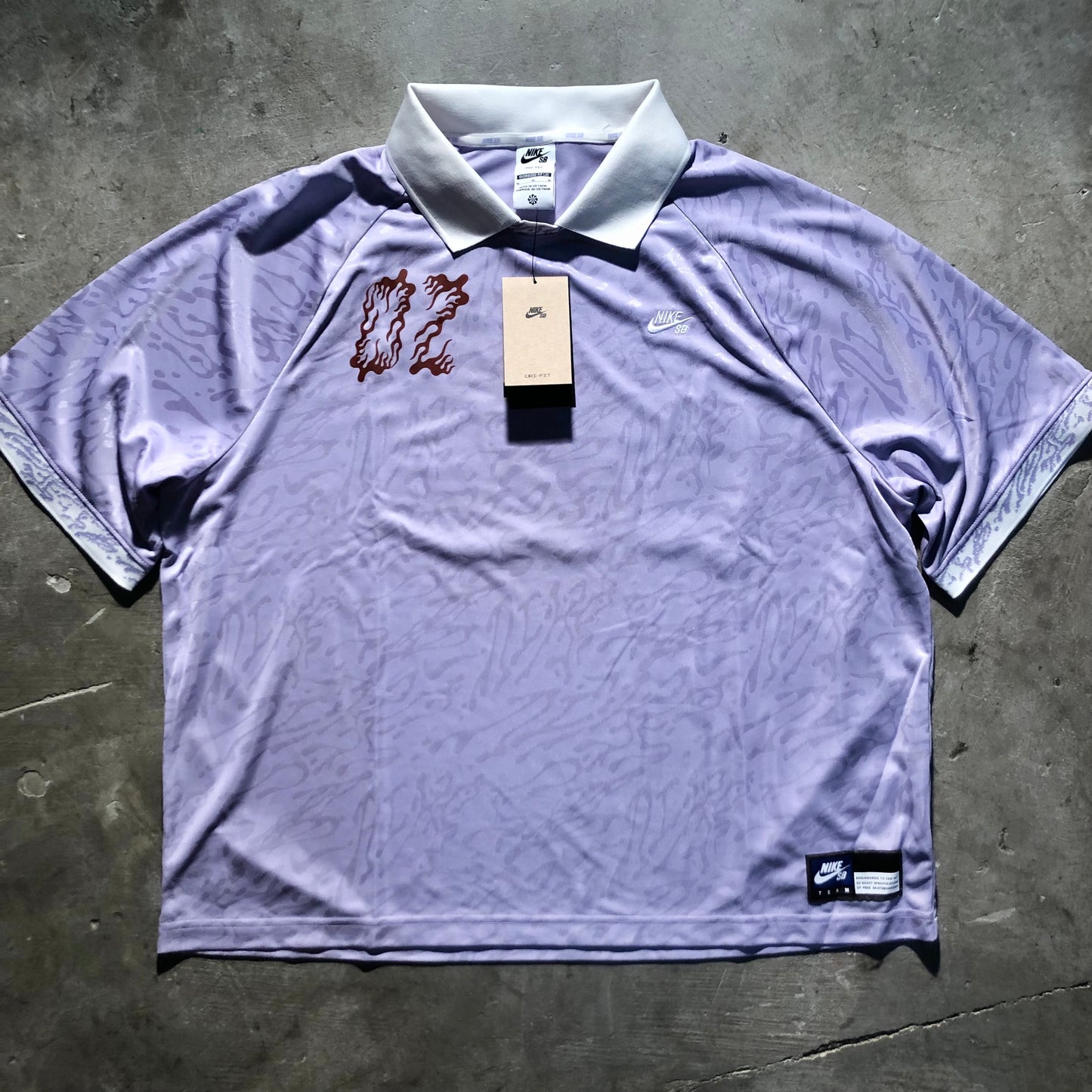 Nike SB - Dri-Fit Jacquard Skate Jersey - Hydrangeas / Sail / White