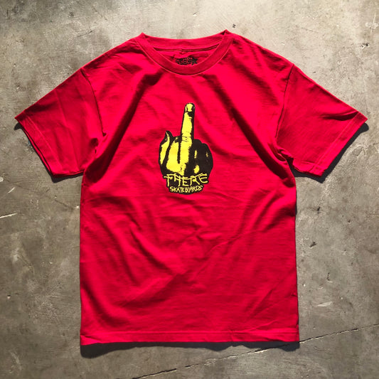 There Skateboards - Up Yours T-Shirt - Red / Yellow / Black