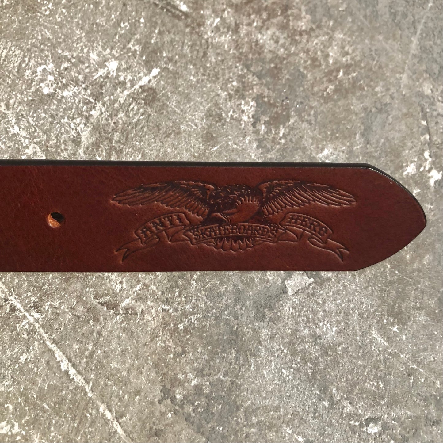 Anti-Hero Skateboards - Basic Eagle Leather Belt - Black (L/XL)