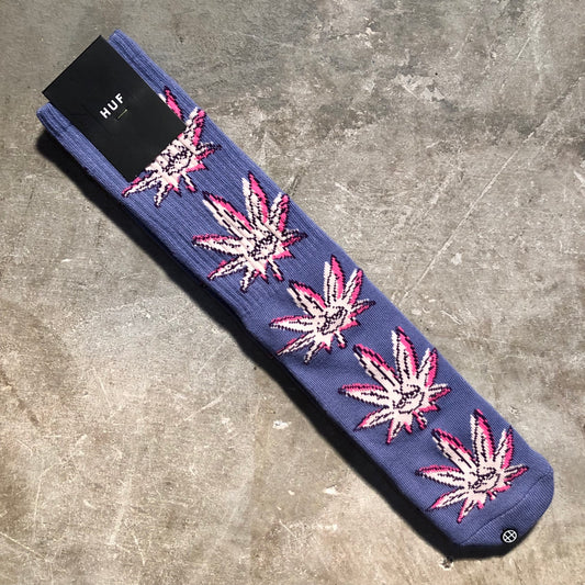 HUF - Green Buddy Doodle Sock - Purple