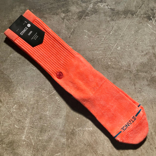 Stance Socks - Icon Dyed Crew Sock - Coral
