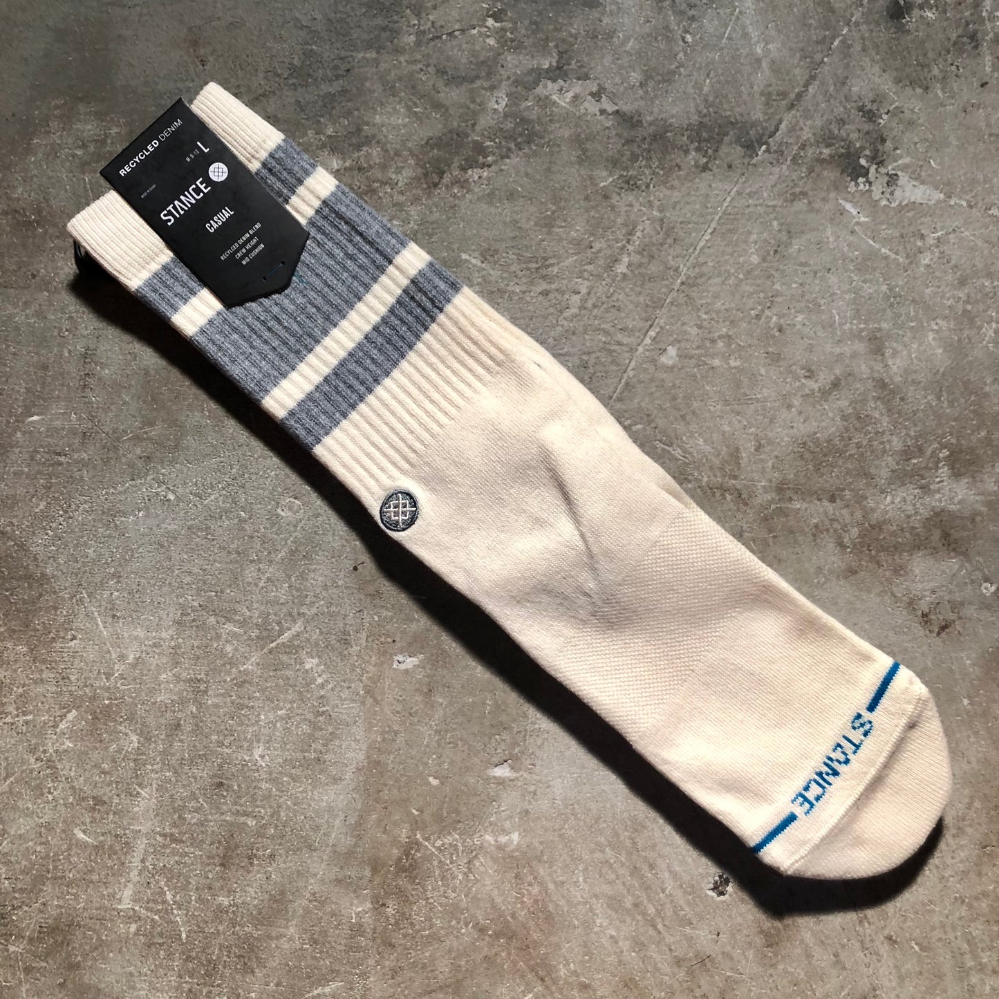 Stance Socks - Boyd Recycled Denim Crew Sock - Denim / Canvas