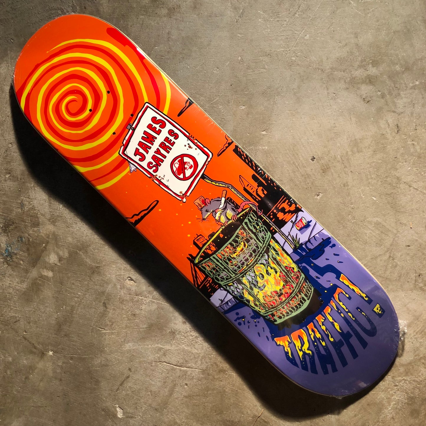 Traffic Skateboards - James Sayres Rat Race Deck - 8.5"