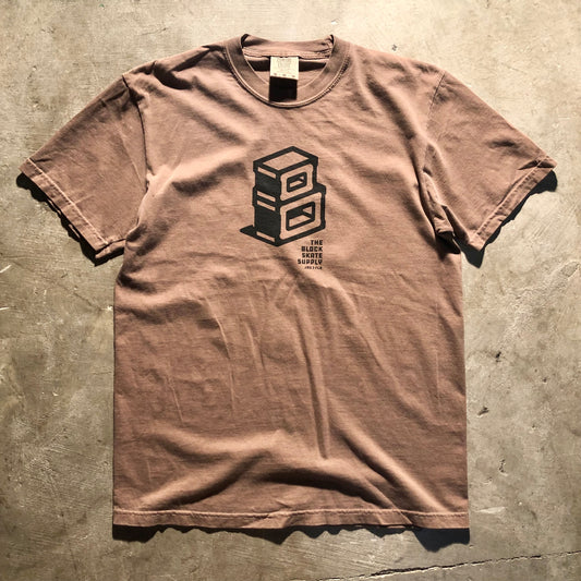 Block - Roots Centerpiece Logo Tee - Washed Brown