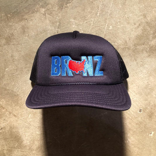 Bronze 56K - BRNZ Mesh Snapback Trucker Hat - Navy