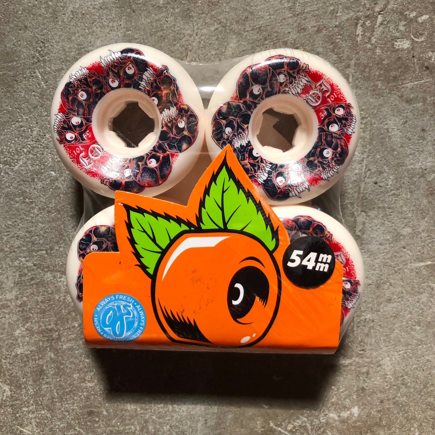 OJ Wheels - Grey Matter Juice Original White Hardline Wheels - 54mm 101a