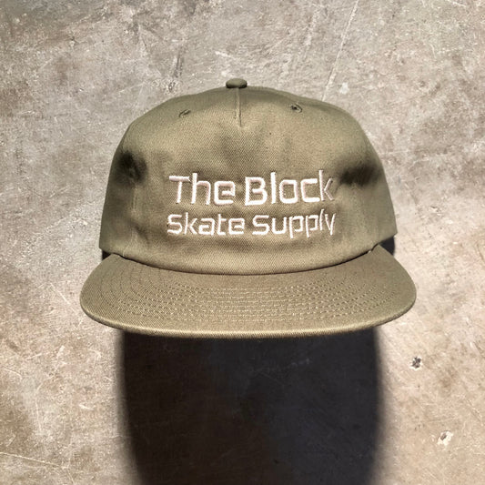 Block - Block Type Logo Snapback Hat - Army Green / Khaki
