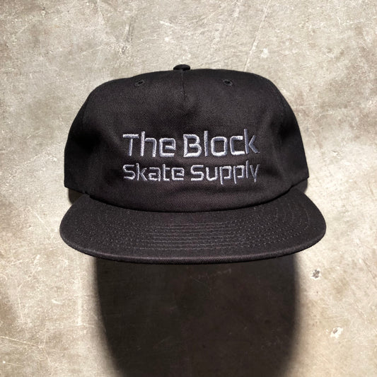 Block - Block Type Logo Snapback Hat - Black / Metal Grey