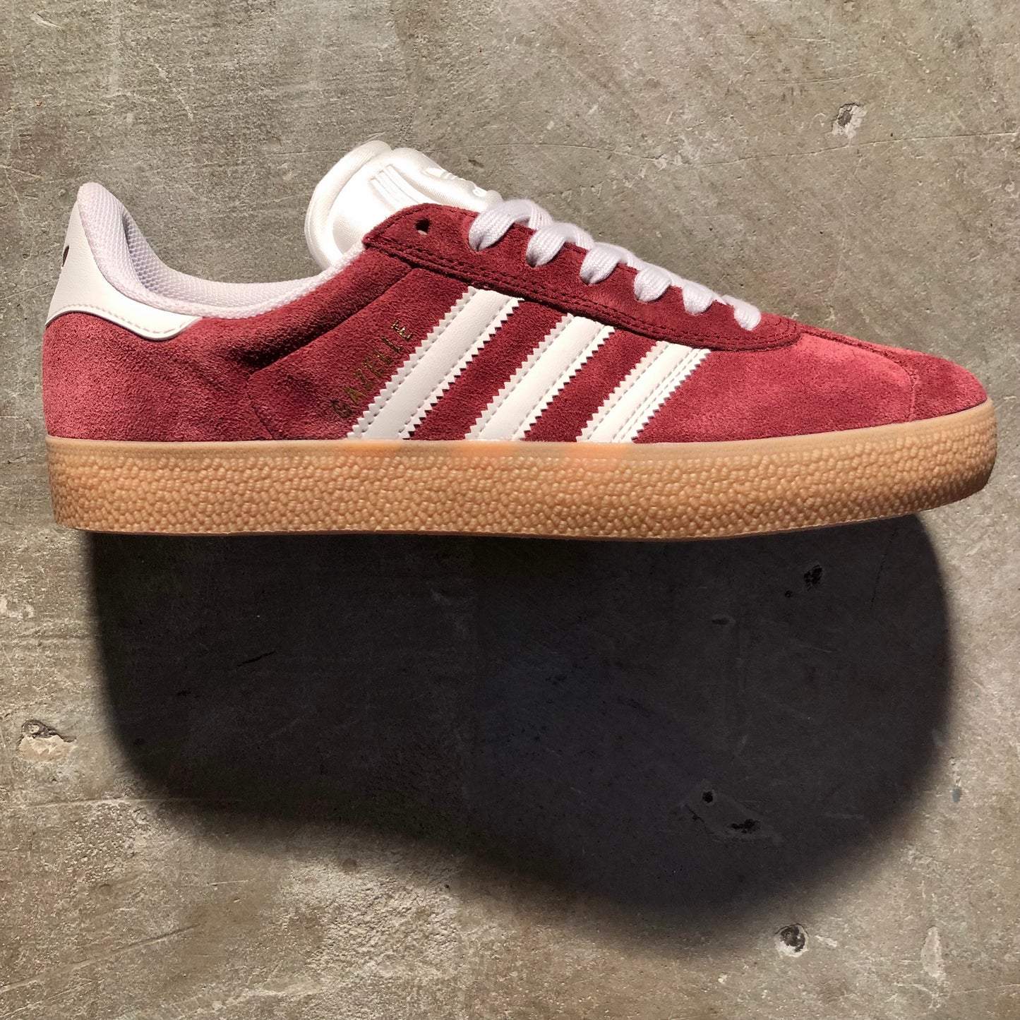 Adidas - Gazelle ADV Shoe - Shadow Red / Crystal White / Gold