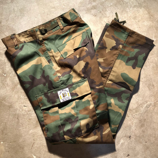 Block - Roots Logo Cargo Pants - Woodland Camo