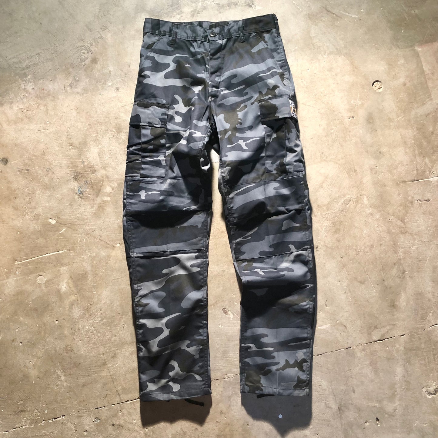 Block - Roots Logo Cargo Pants - Midnight Blue Camo
