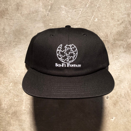 Sci-Fi Fantasy - Puzzle Globe Snapback Hat - Black