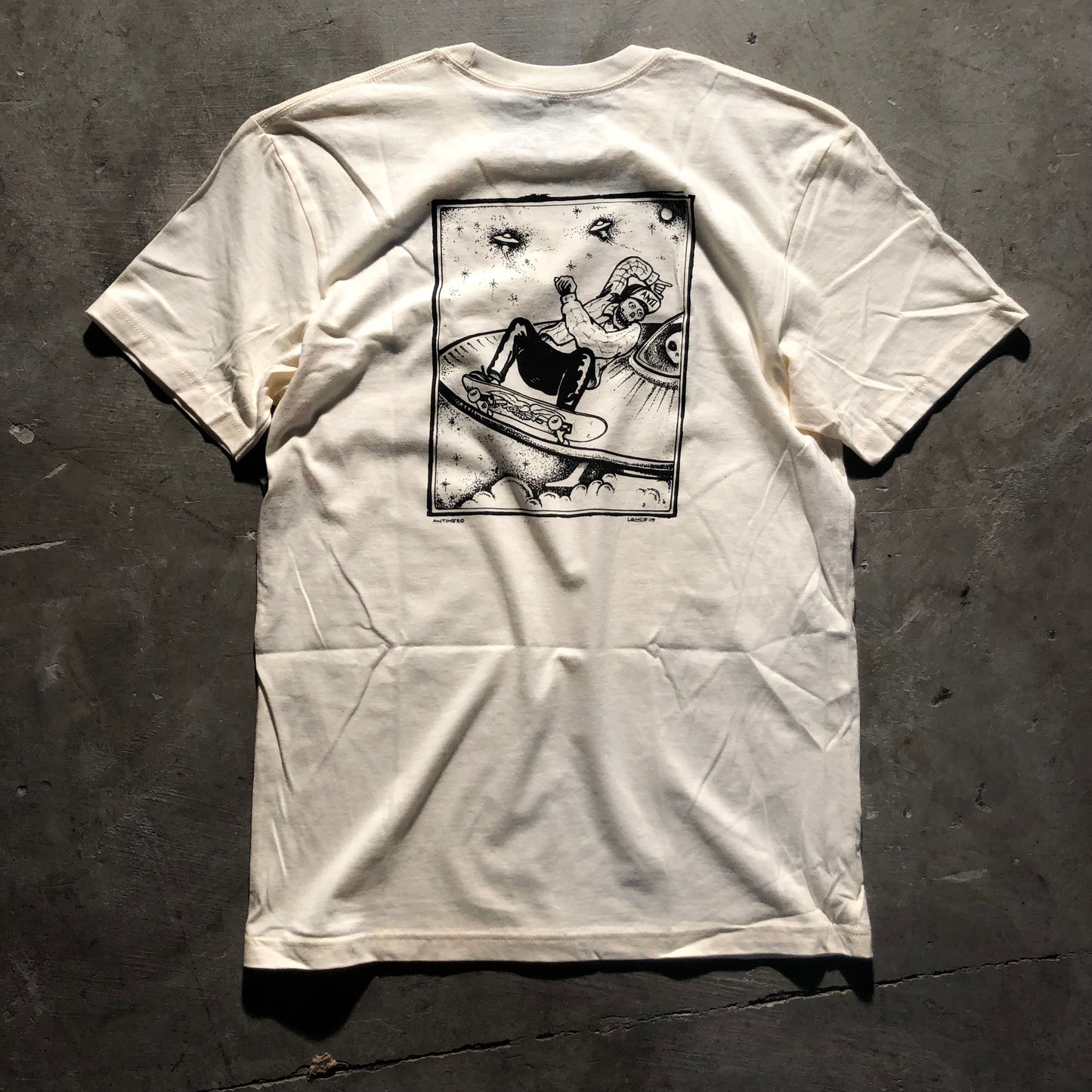 Anti-Hero Skateboards - Hewitt by Lance Ringspun T-Shirt - Cream / Black