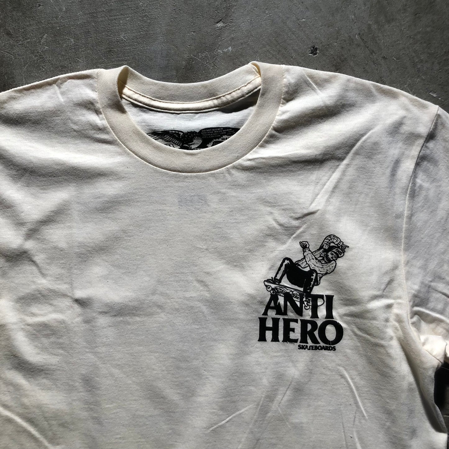 Anti-Hero Skateboards - Hewitt by Lance Ringspun T-Shirt - Cream / Black