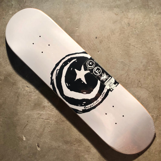 Foundation Skateboards - Star & Moon Deck - White 8.38"