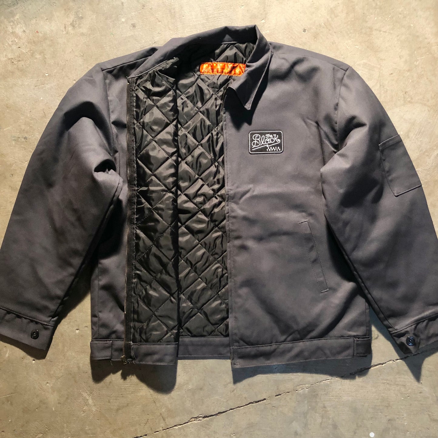 Block - Diner Patch Garage Jacket - Charcoal
