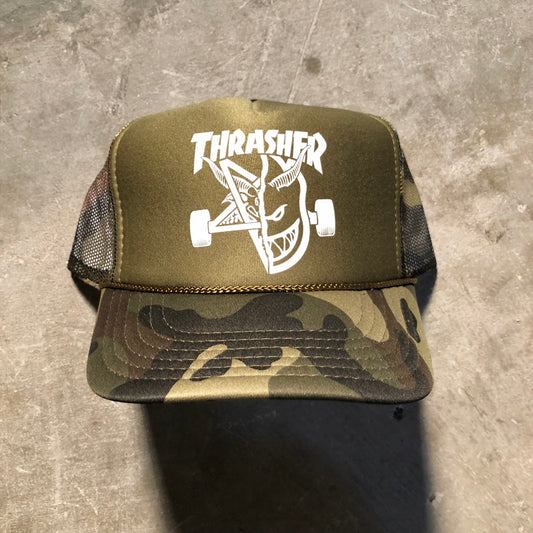 Thrasher x Spitfire - Thrash & Burn Mesh Trucker Hat - Camo