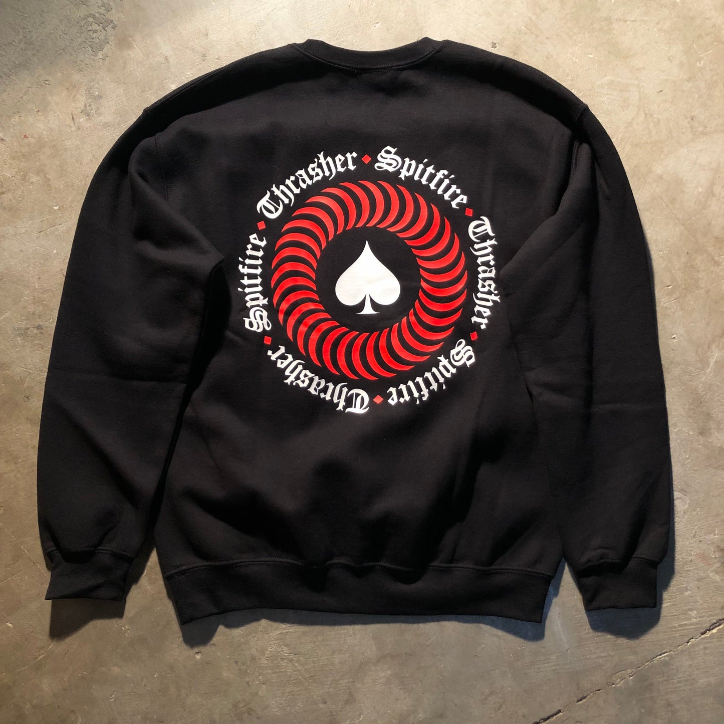 Thrasher x Spitfire - The End Oath Crewneck Sweatshirt - Black