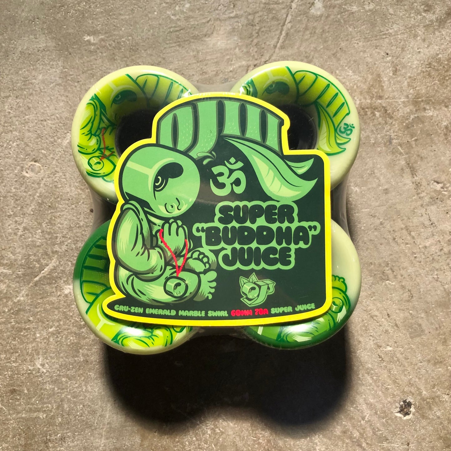 OJ Wheels - Mini Super Juice Cru-Zen 78a Wheel - Green 60m Emerald Swirl