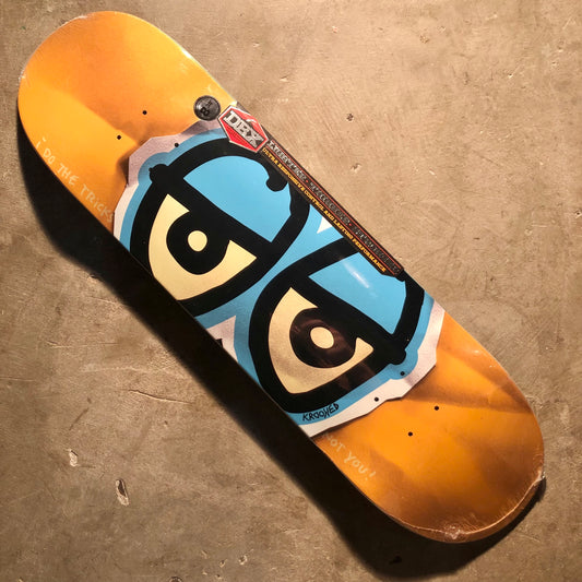 Krooked Skateboards - DBX Eyes Gold Deck - 8.38"