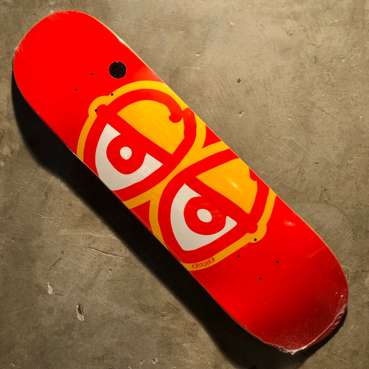 Krooked Skateboards - Team Eyes Orange Deck - 8.25"