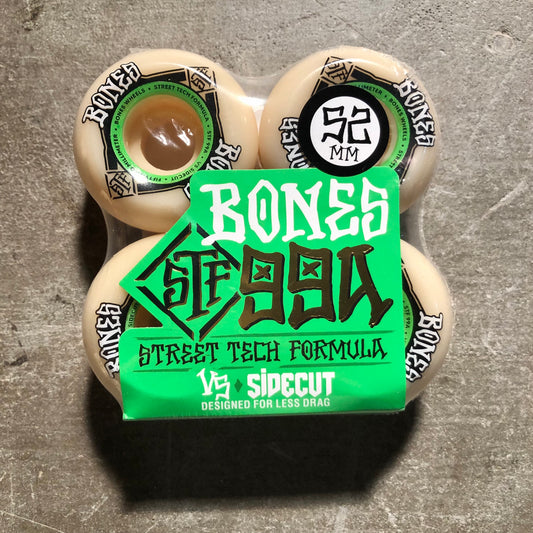 Bones Wheels - STF Sidecut V5 99A 4pk White Skateboard Wheels