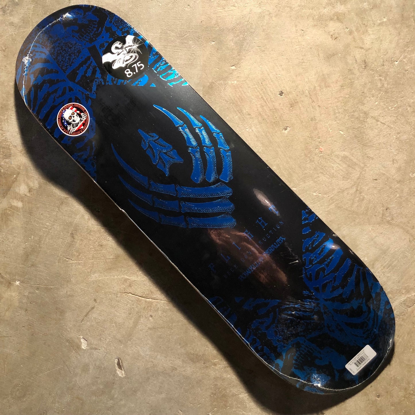 Powell Peralta - Skeleton Blue Foil FLIGHT Skateboard Deck - 8.75" K26