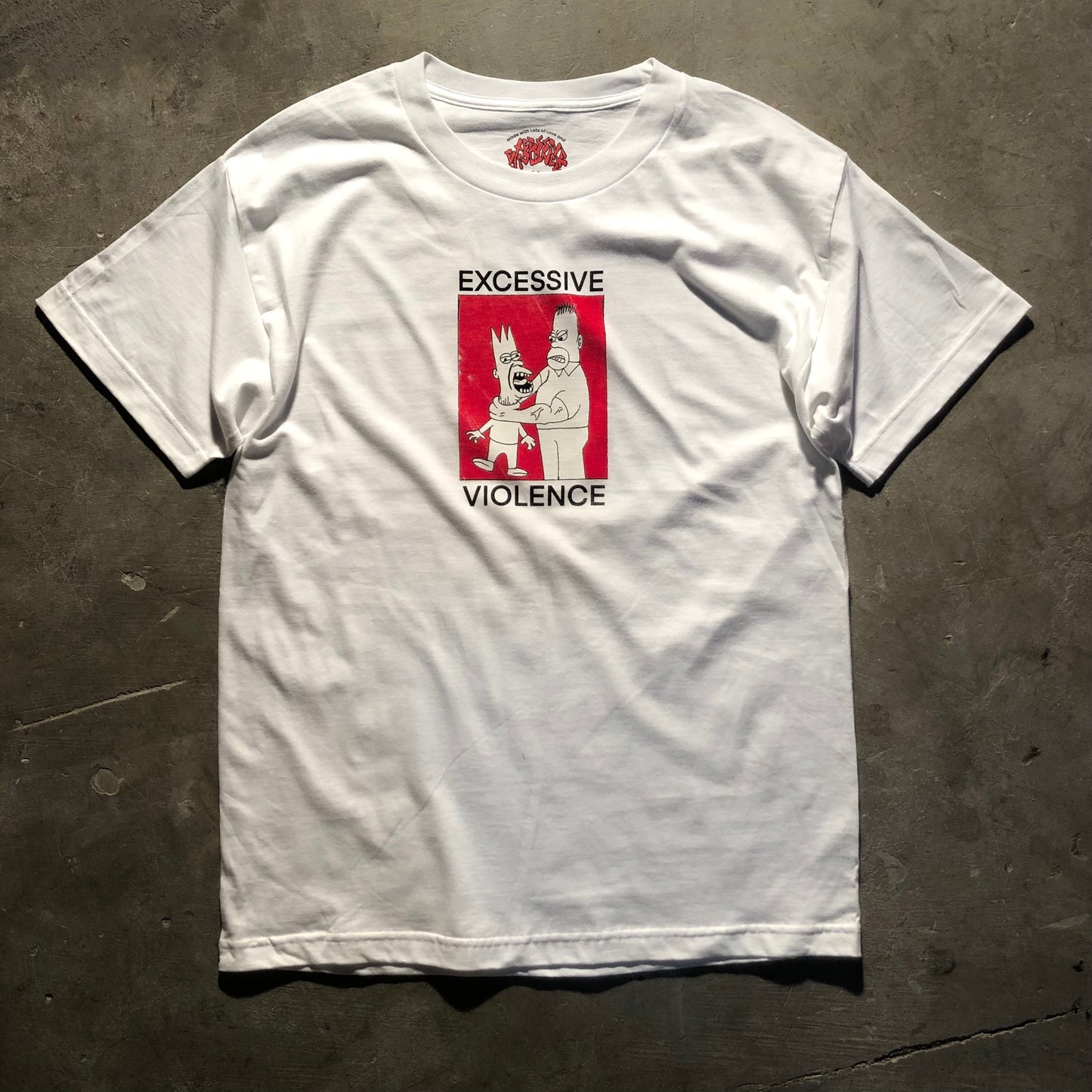 Excessive Violence - Family Man Tee - White
