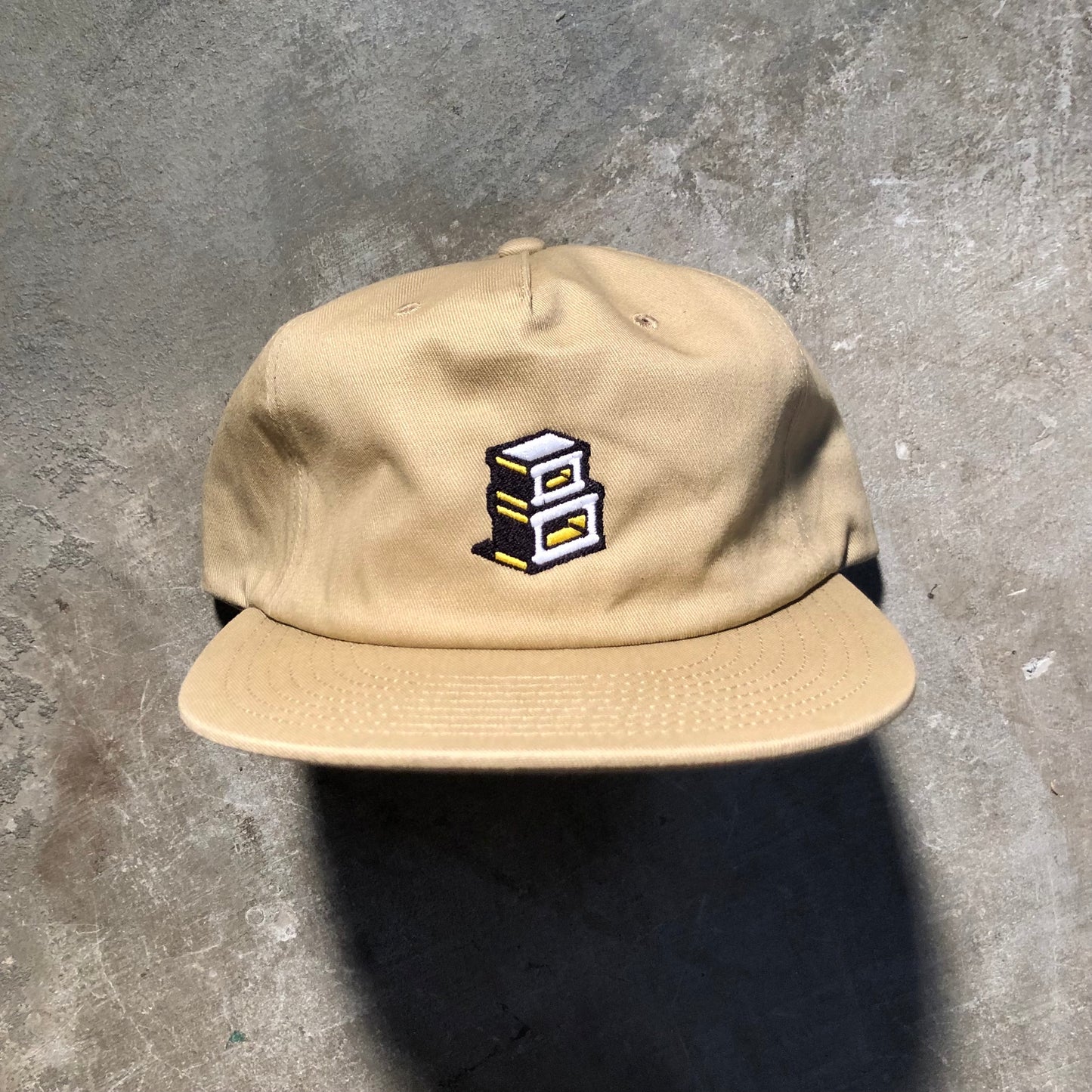 Block - Roots B Logo Unstructured Snapback Hat - Khaki