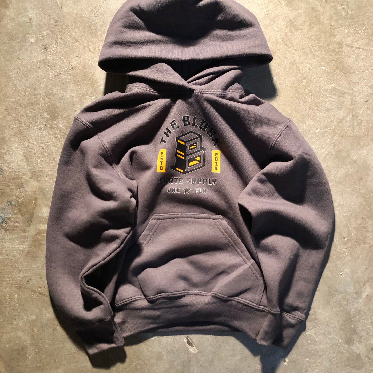 Block - Kids Youth Roots Logo Hoodie - Charcoal