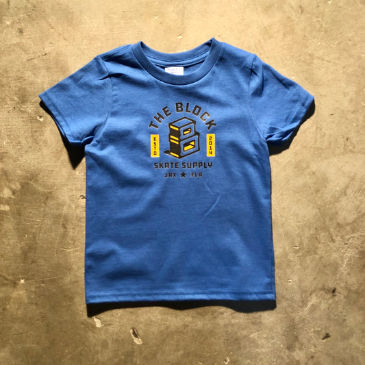 Block - Kids Youth Roots Logo T-Shirt - Royal Blue