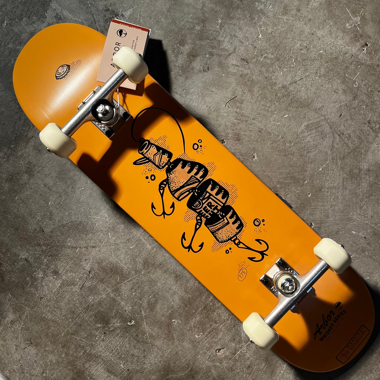 Arbor Skateboards - Whiskey Upcycle Street Complete - 7.75" Yellow