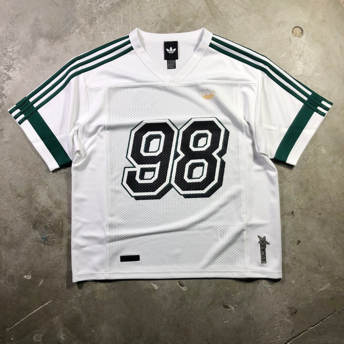 Adidas - Tyshawn Jones Skate Jersey - White / Metallic Gold / Green