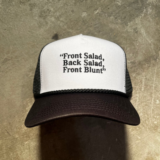 Jenkem - Front Blunt Trucker Hat - White / Black