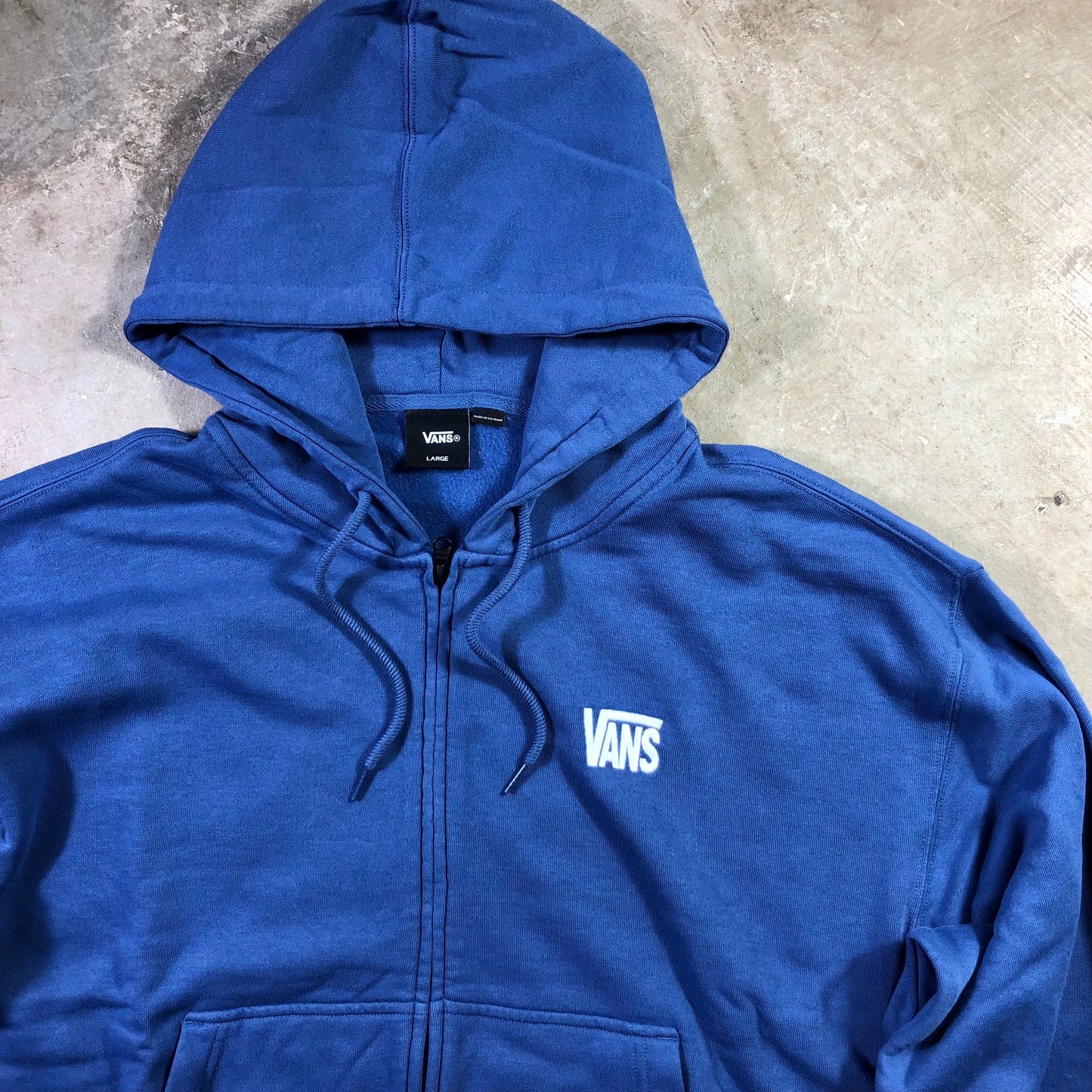 Vans - Stretch Logo Zip Hoodie - True Navy Blue