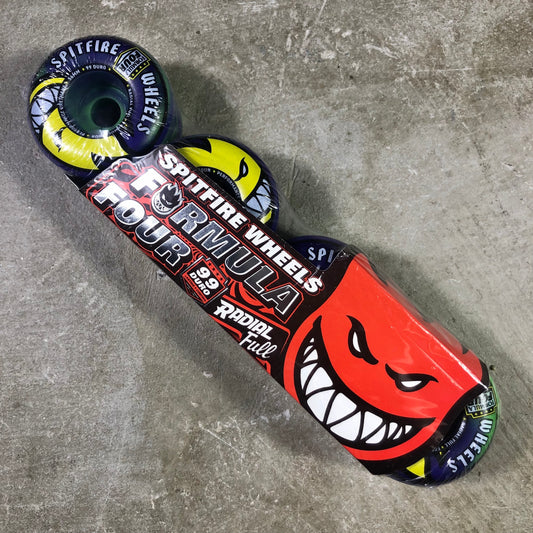 Spitfire - Formula Four 99d Radial Full Wheel - Green / Purple Swirl 56mm