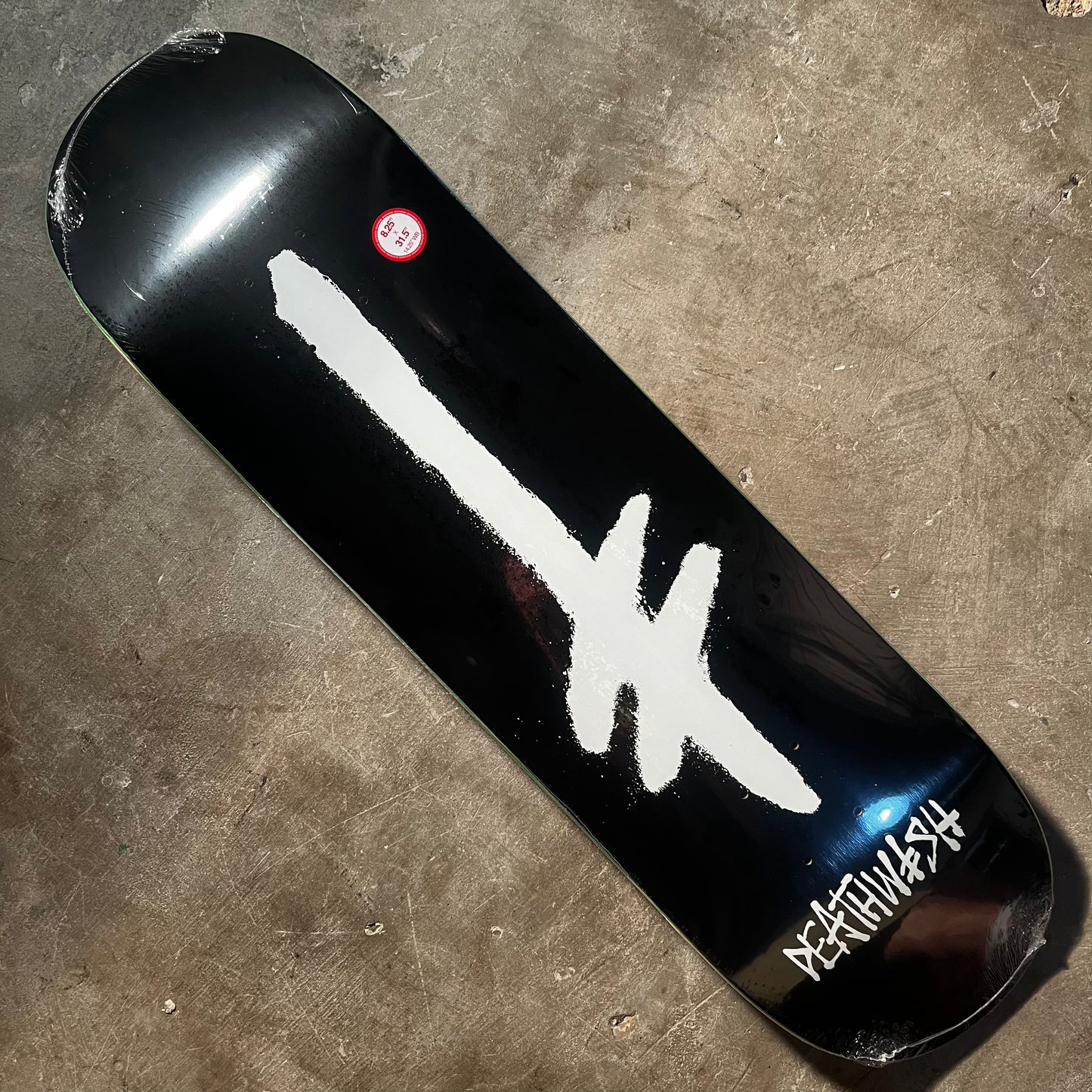 Deathwish Skateboards - Gang Spray Deck - Black / White 8.25"