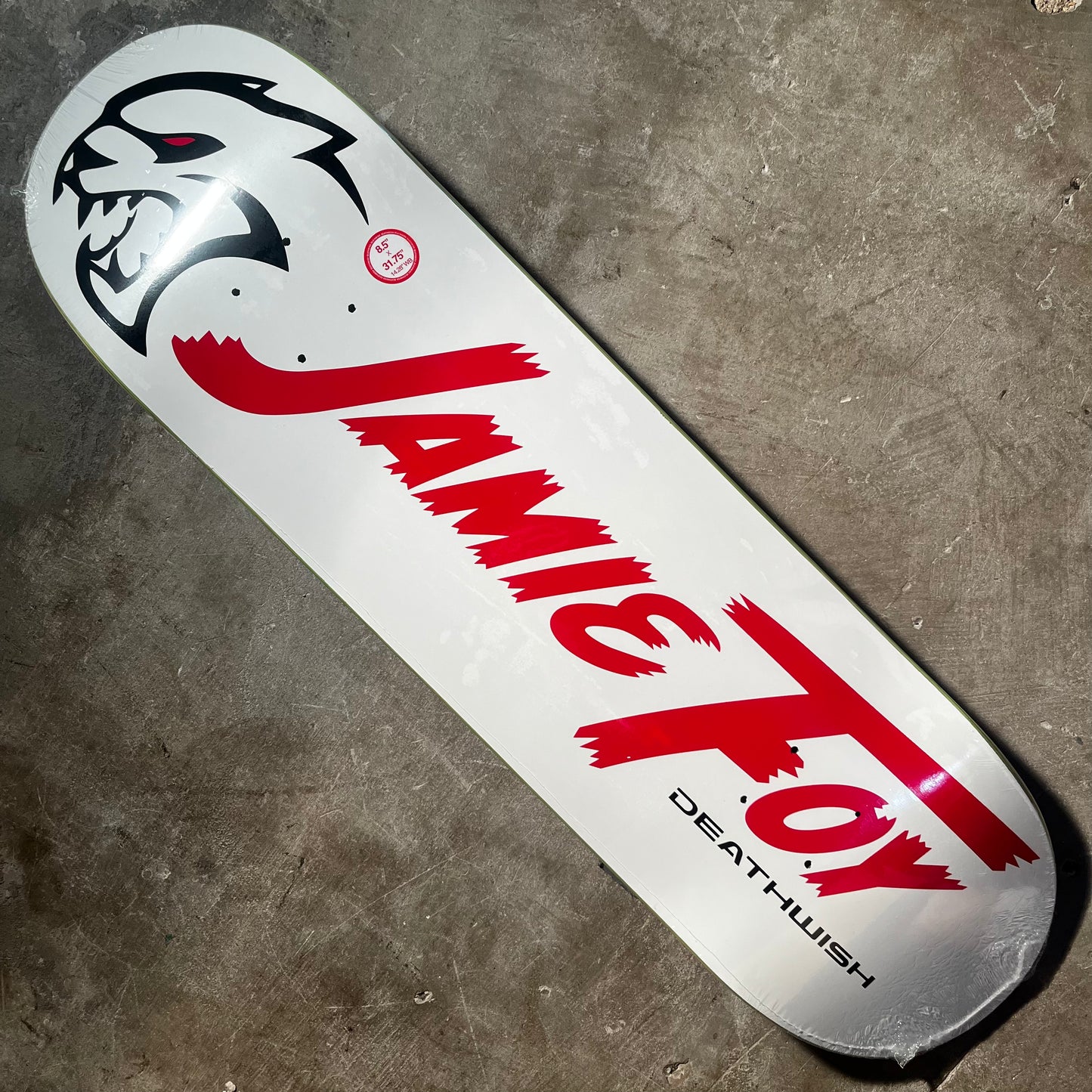 Deathwish Skateboards - Jamie Foy Hemi White Deck - 8.5"