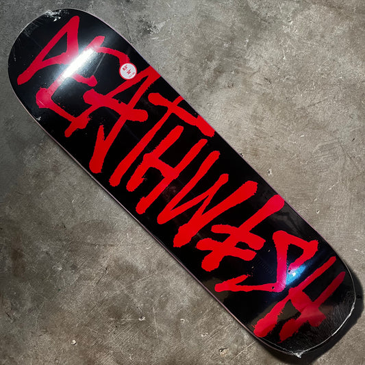 Deathwish Skateboards - Deathspray Deck - Black / Red 8.5"