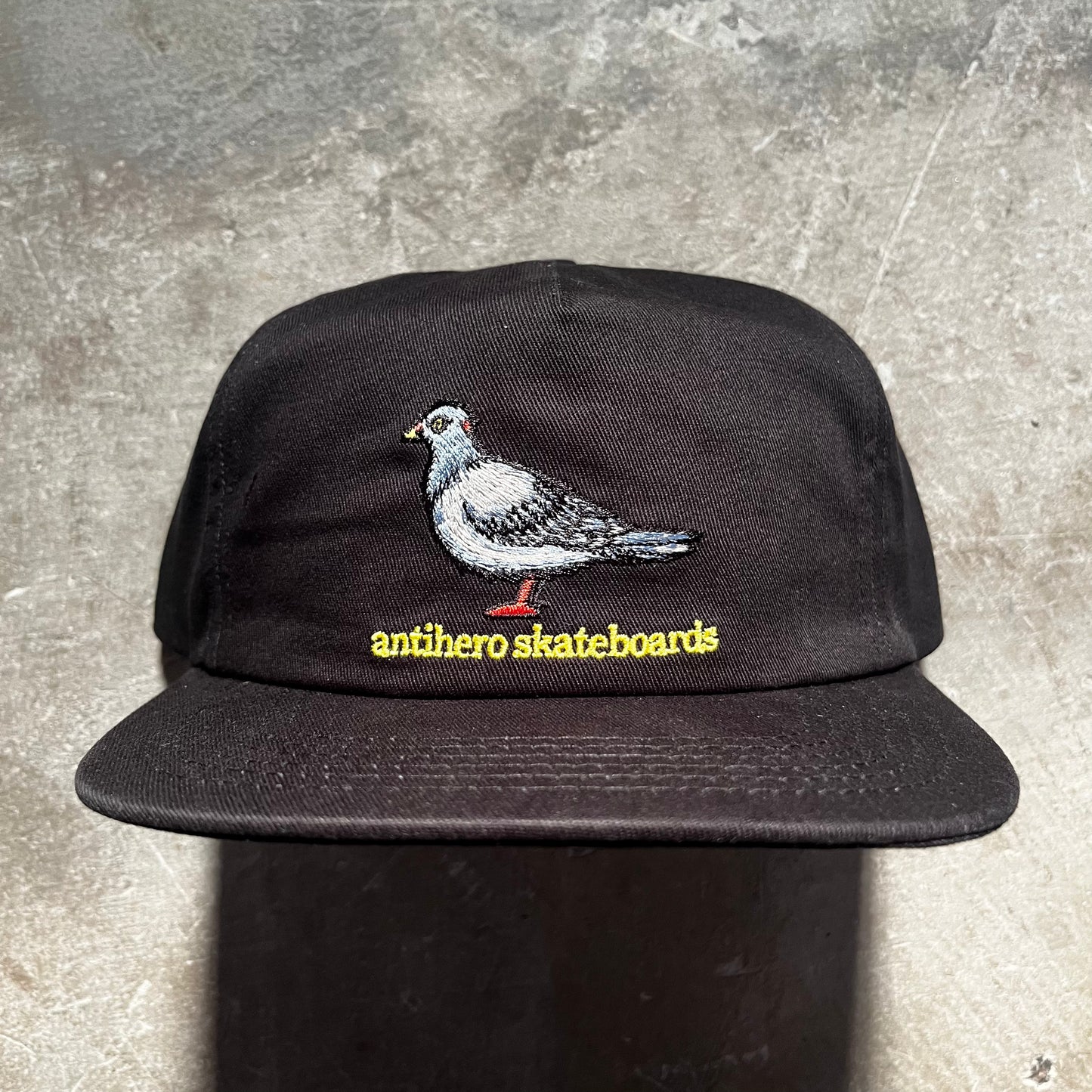 Anti-Hero Skateboards - Lil Pigeon Snapback Hat - Black / Yellow