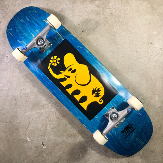 Black Label Skateboards - Elephant Block Custom Tugboat Shaped Complete Skateboard - 9.5"