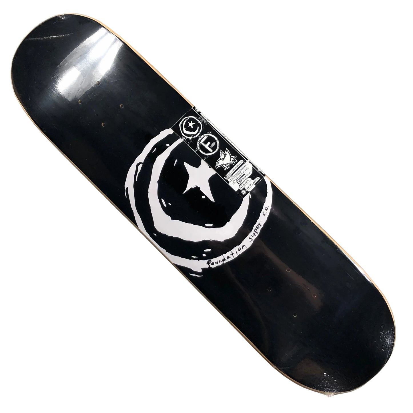 Foundation Skateboards - Star & Moon Deck - Black 8.0"